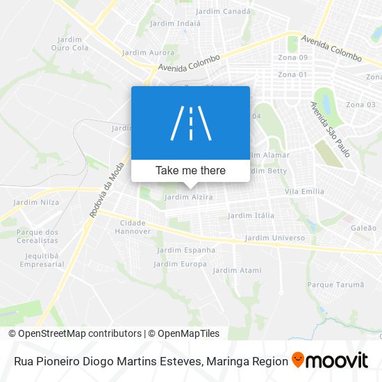 Rua Pioneiro Diogo Martins Esteves map