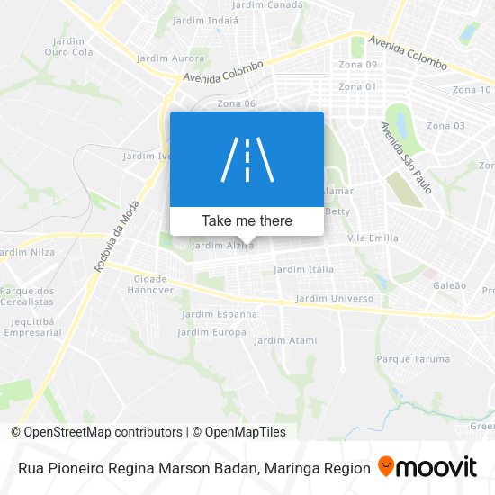 Rua Pioneiro Regina Marson Badan map