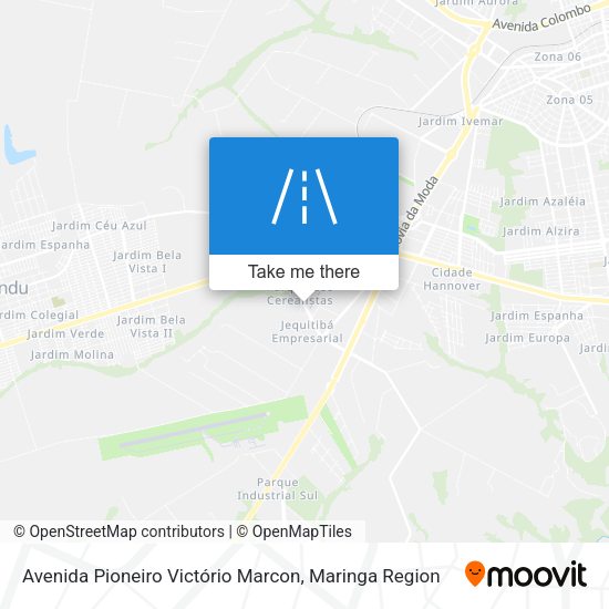 Avenida Pioneiro Victório Marcon map