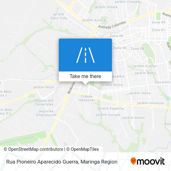 Rua Pioneiro Aparecido Guerra map