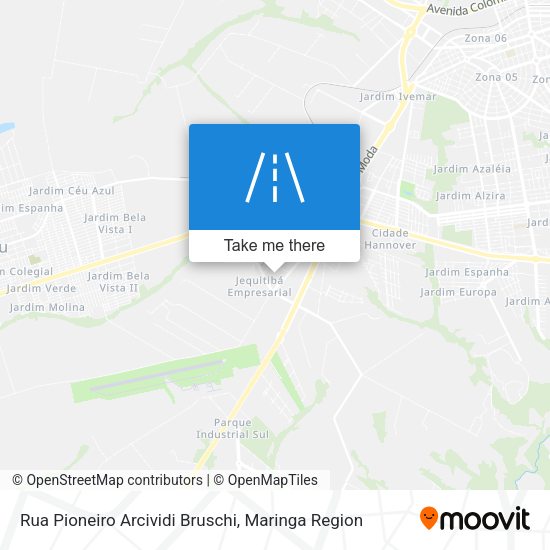 Rua Pioneiro Arcividi Bruschi map