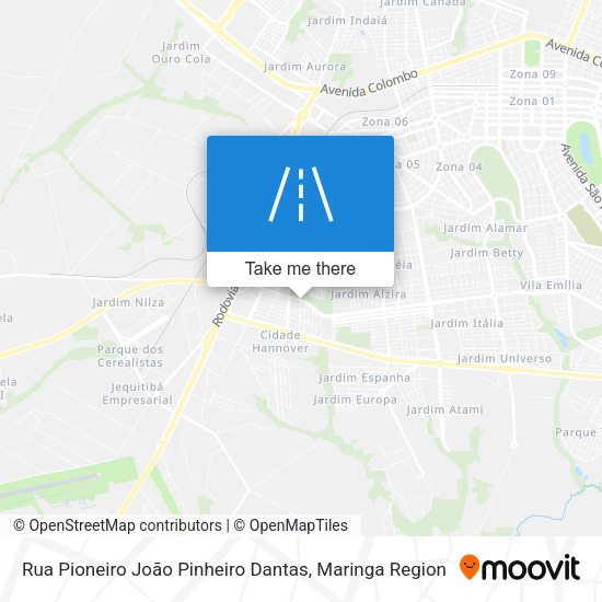Rua Pioneiro João Pinheiro Dantas map