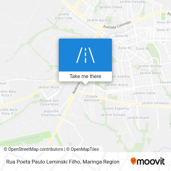 Rua Poeta Paulo Leminski Filho map