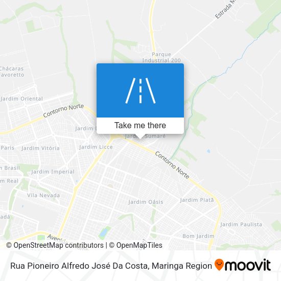 Rua Pioneiro Alfredo José Da Costa map