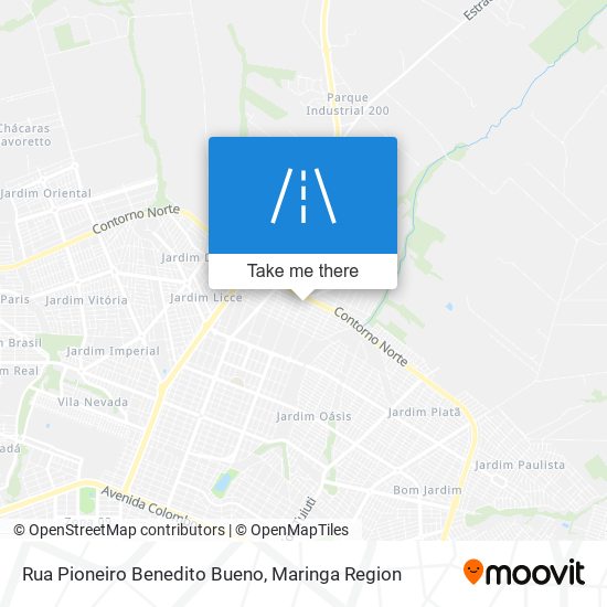 Rua Pioneiro Benedito Bueno map