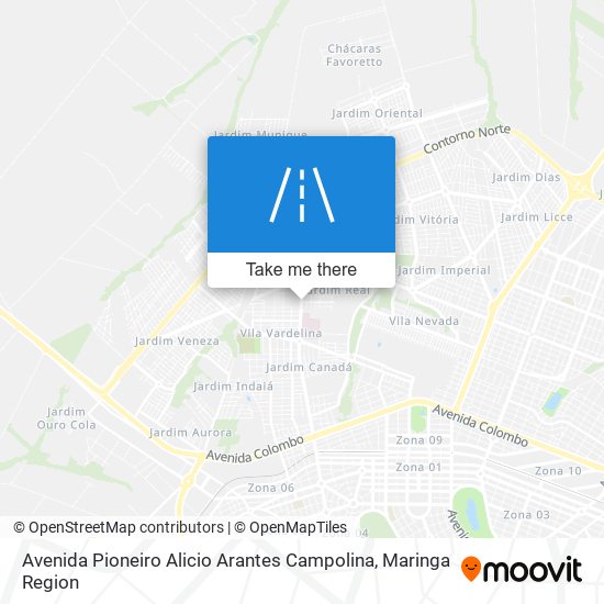 Avenida Pioneiro Alicio Arantes Campolina map