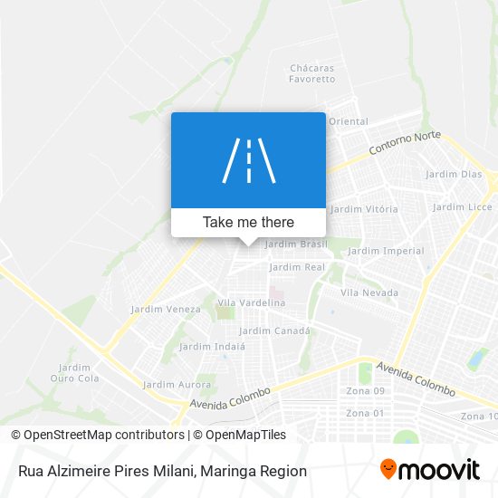 Mapa Rua Alzimeire Pires Milani