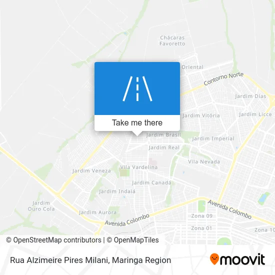 Rua Alzimeire Pires Milani map