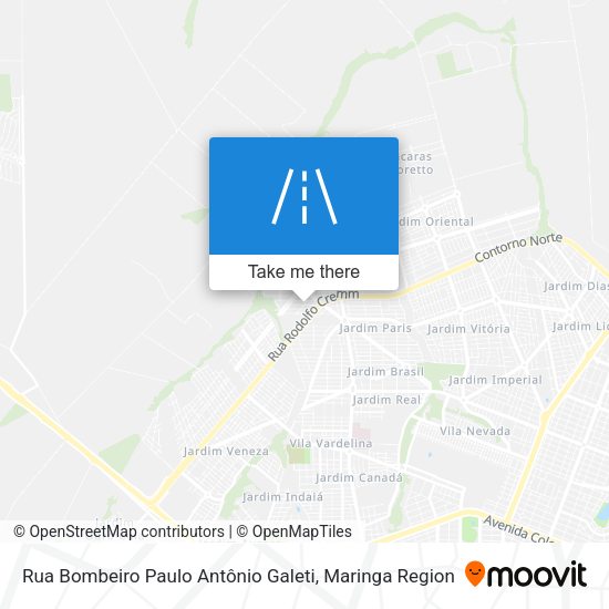 Rua Bombeiro Paulo Antônio Galeti map