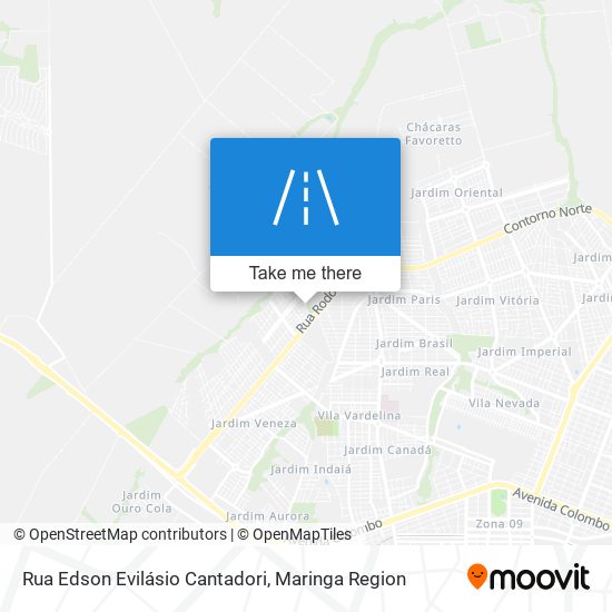 Rua Edson Evilásio Cantadori map