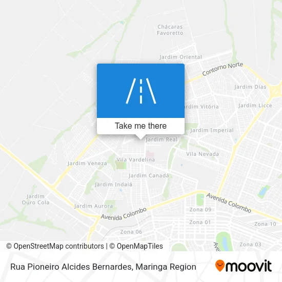 Rua Pioneiro Alcides Bernardes map