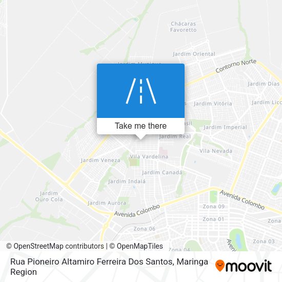 Rua Pioneiro Altamiro Ferreira Dos Santos map