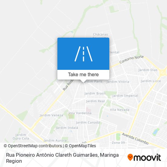 Mapa Rua Pioneiro Antônio Clareth Guimarães