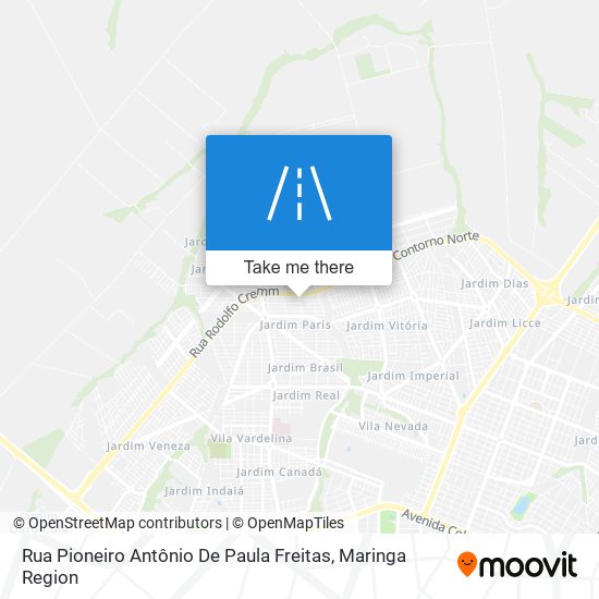 Rua Pioneiro Antônio De Paula Freitas map