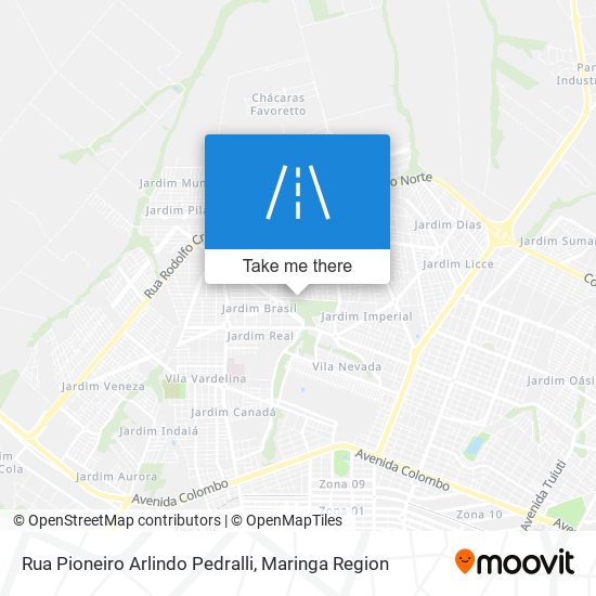 Rua Pioneiro Arlindo Pedralli map