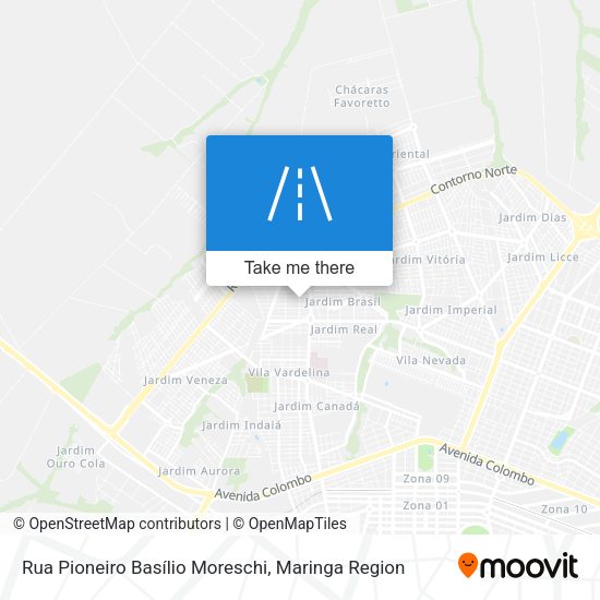 Rua Pioneiro Basílio Moreschi map