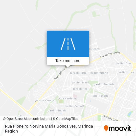 Mapa Rua Pioneiro Norvina Maria Gonçalves