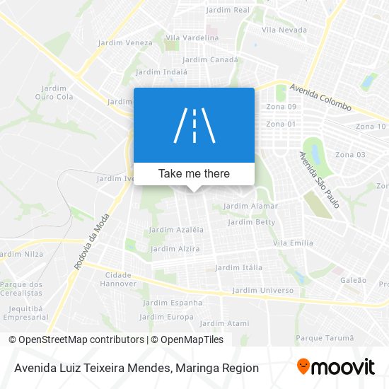 Mapa Avenida Luiz Teixeira Mendes