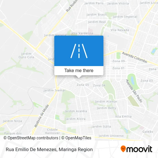 Rua Emilio De Menezes map