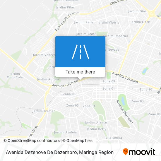 Mapa Avenida Dezenove De Dezembro