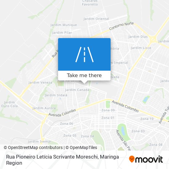 Rua Pioneiro Letícia Scrivante Moreschi map