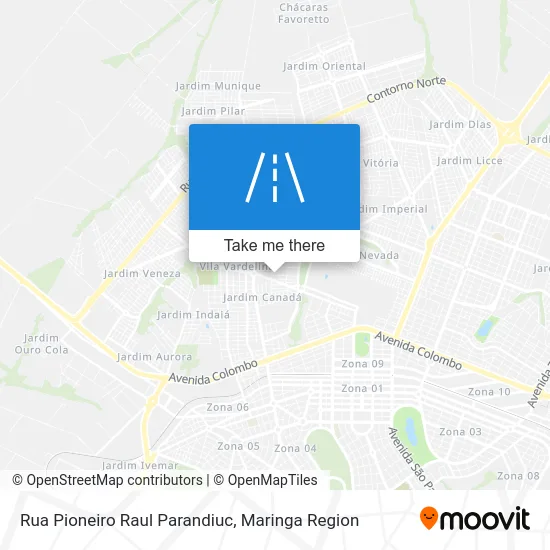 Rua Pioneiro Raul Parandiuc map