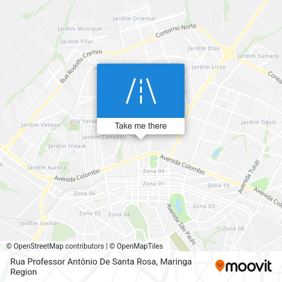 Rua Professor Antônio De Santa Rosa map