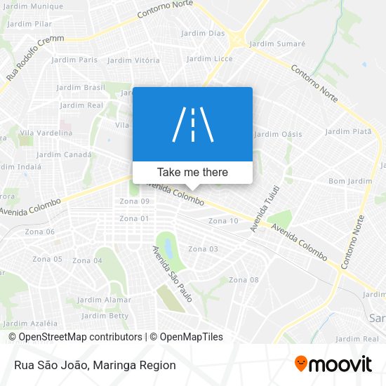 Rua São João map