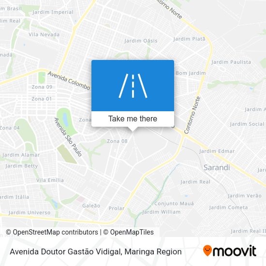 Avenida Doutor Gastão Vidigal map