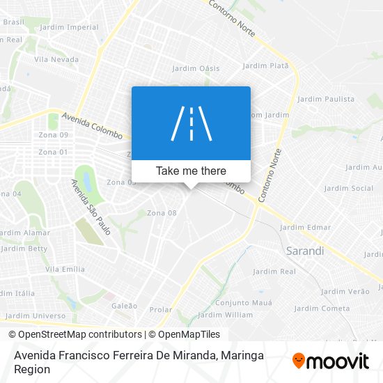 Mapa Avenida Francisco Ferreira De Miranda