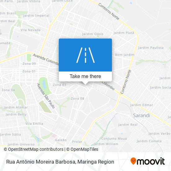 Rua Antônio Moreira Barbosa map