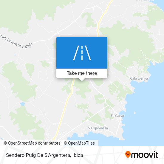 Sendero Puig De S'Argentera map