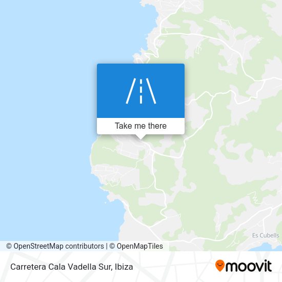 Carretera Cala Vadella Sur map