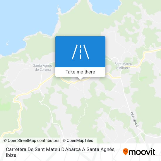 Carretera De Sant Mateu D'Abarca A Santa Agnès map
