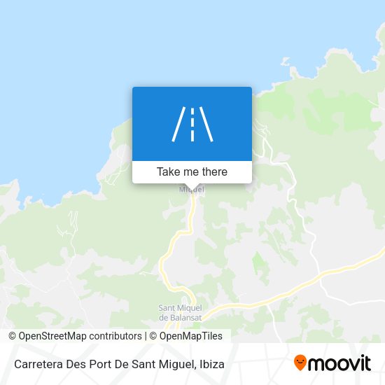 Carretera Des Port De Sant Miguel map