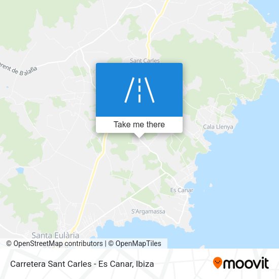 Carretera Sant Carles - Es Canar map