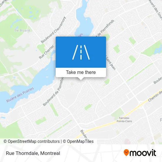 Rue Thorndale map