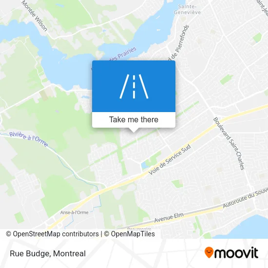 Rue Budge map
