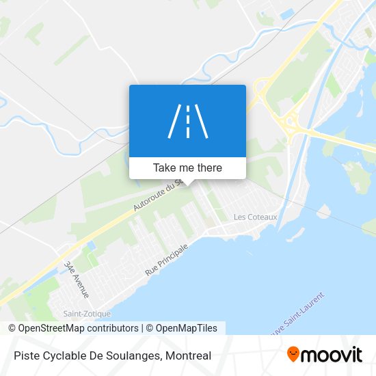 Piste Cyclable De Soulanges map