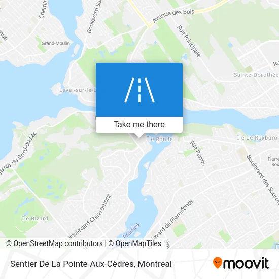 Sentier De La Pointe-Aux-Cèdres map