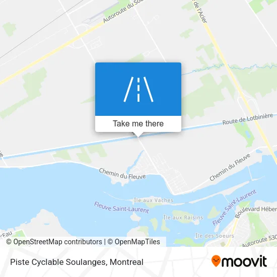 Piste Cyclable Soulanges map