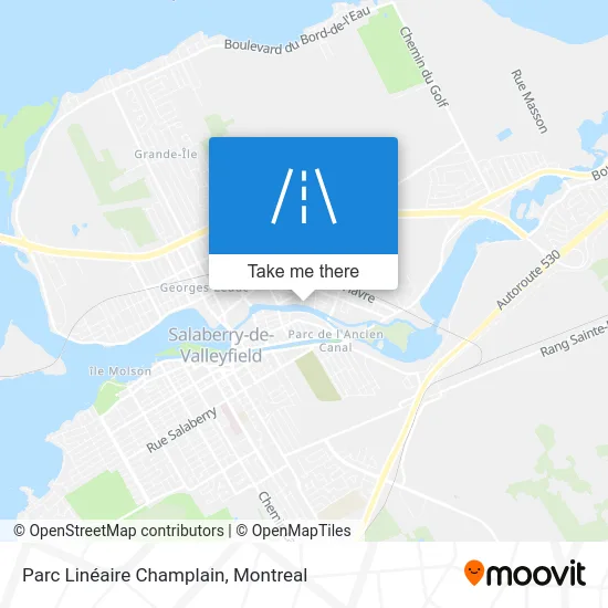 Parc Linéaire Champlain map