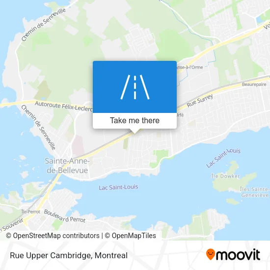 Rue Upper Cambridge map