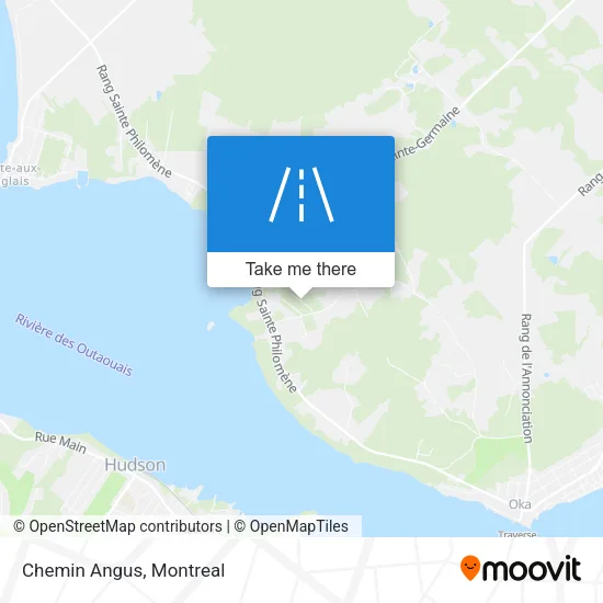 Chemin Angus map