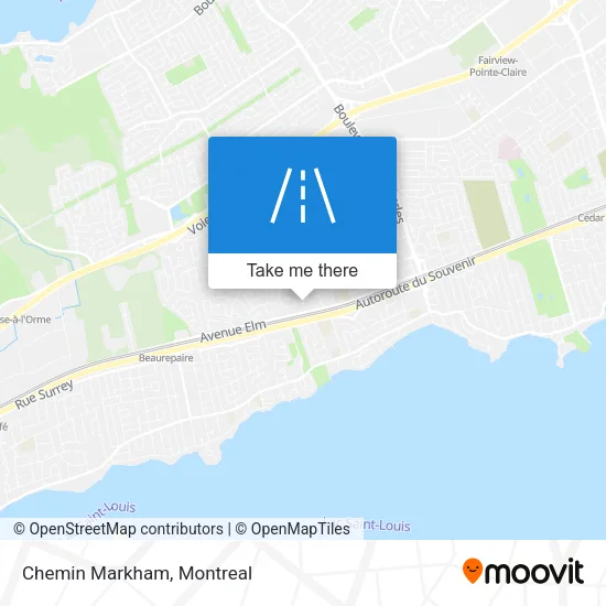 Chemin Markham map