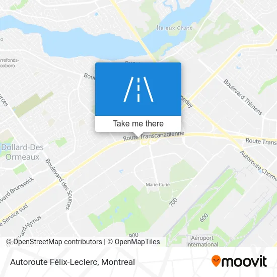 Autoroute Félix-Leclerc map