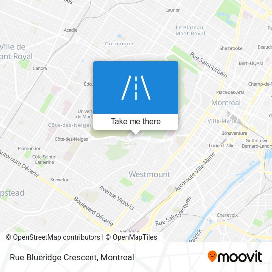 Rue Blueridge Crescent map