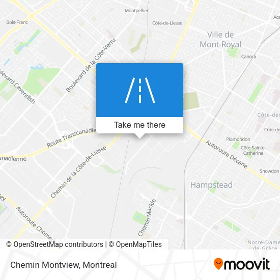 Chemin Montview map
