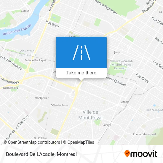 Boulevard De L'Acadie map