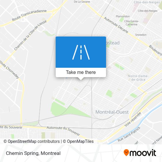 Chemin Spring map